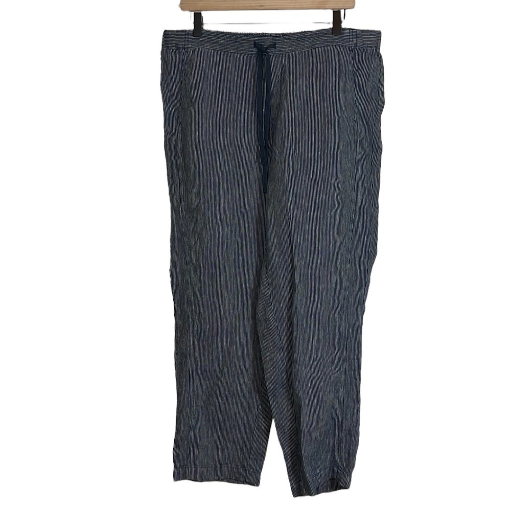 J. Jill Love Linen Striped Wide Leg Drawstring Pants